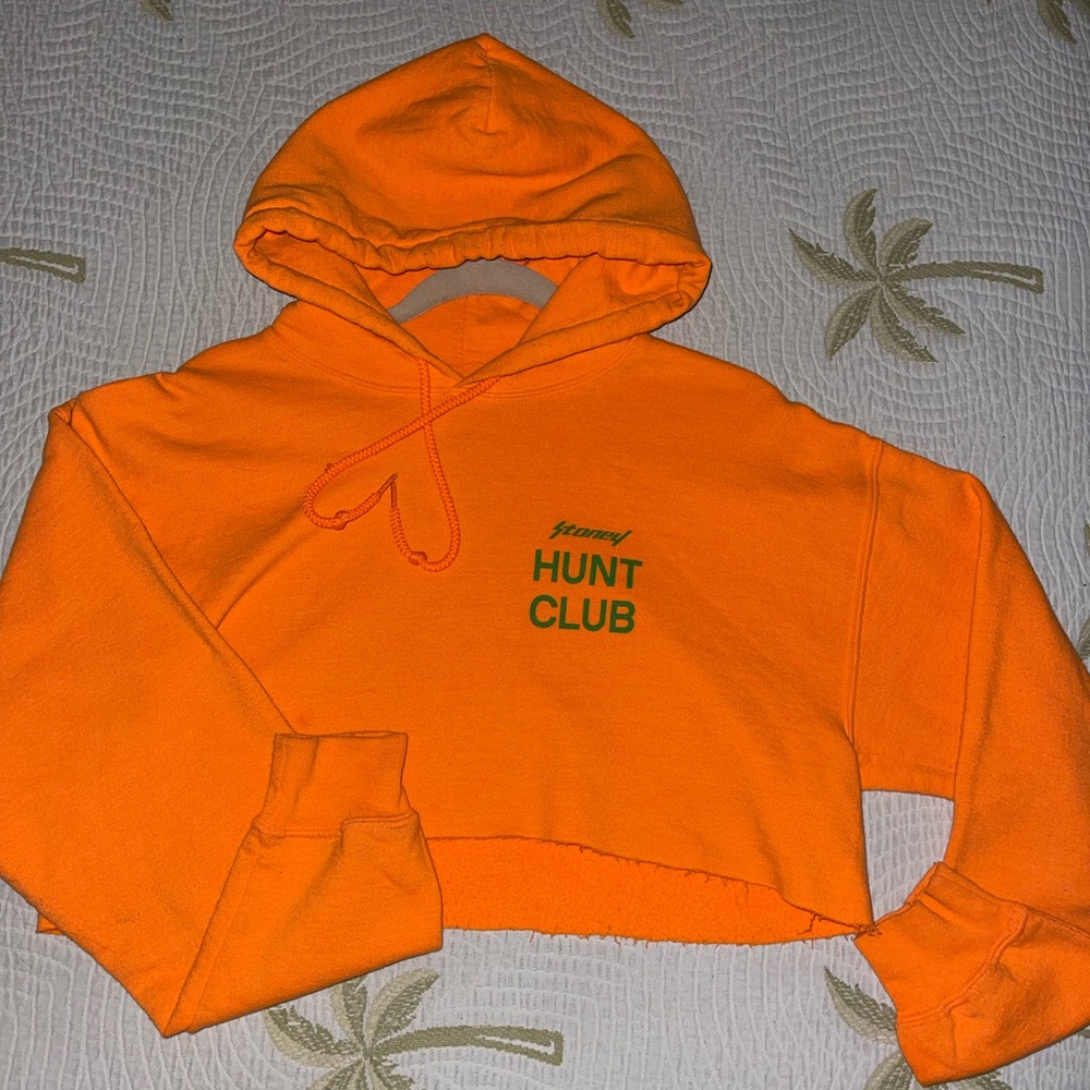 STONEY Cropped Orange Hoodie